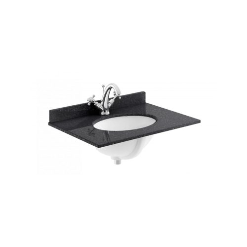 west one bathrooms online Victrion 600 Black Marble Basin 1TH BCT601B