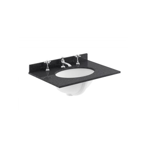 west one bathrooms online Victrion 600 Black Marble Basin 3TH BCT603B