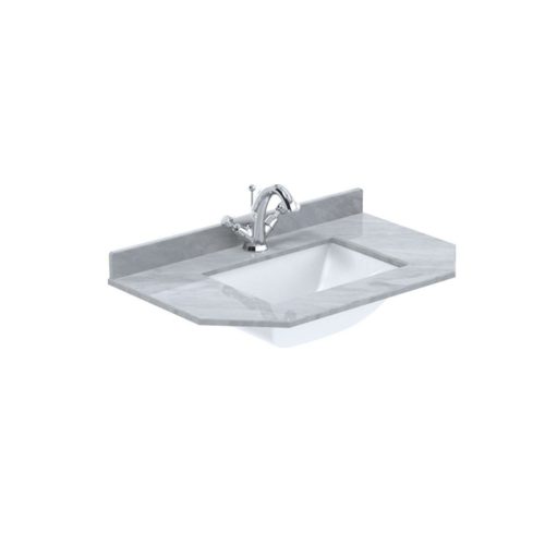 west one bathrooms online Victrion 750 Angled Grey Marble Basin 1TH BCT751G