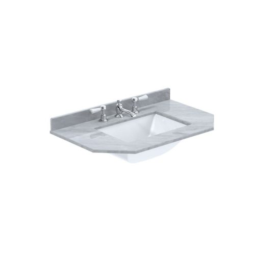 west one bathrooms online Victrion 750 Angled Grey Marble Basin 3TH BCT753G